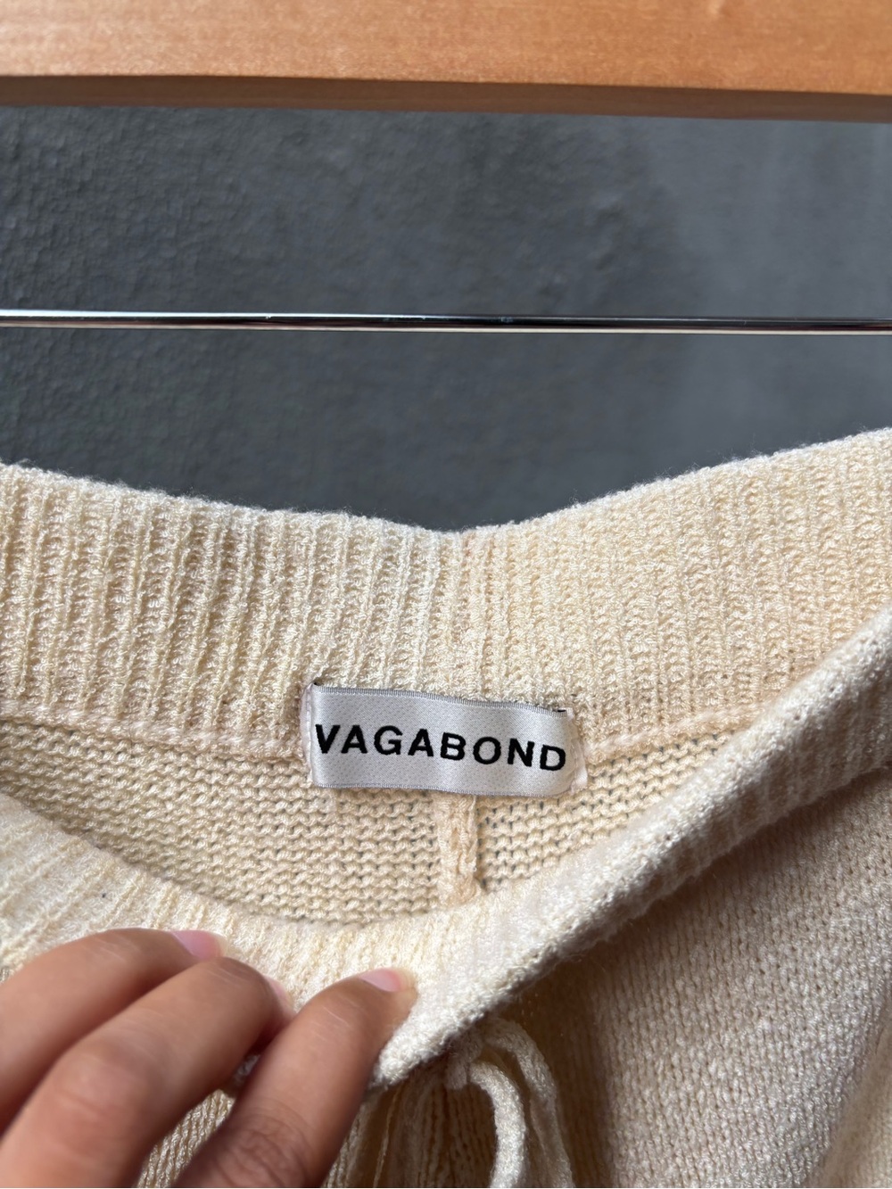 Vagabond Knit Drawstring Women’s Shorts — Cream - Picture 3 of 3
